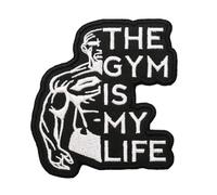 2 piezas the gym is my life Insignia de parche bordado con respaldo de gancho