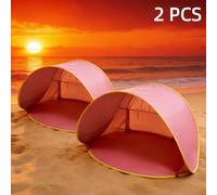 2 piezas Tienda de playa portátil pop-up, azul/rosa opcional, toldo de rápida, refugio para senderismo al , reemplazo de sombrilla de playa para salidas familiares
