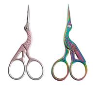 2 piezas Tijeras para Bordar, Tijeras de Bordar de cigüeña, Tijeras de Acero Inoxidable, Estilo Vintage Tijeras, para Coser, Manualidades, Manualidades, Bordados
