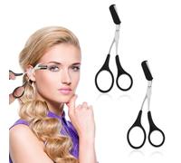 2 Piezas Tijeras para Cejas con Peine, Tijeras para Cejas Negras para Mujer, Tijeras para Cejas de Precisión Profesional para Acortar las Cejas de Hombres y Mujeres Accesorios de Belleza