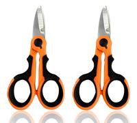2 Piezas Tijeras Para Electricista, Tijera Electricista con Funda, Cortacables Profesional, Set De Tijeras Pelacables Con Funda, Afilado y Duradero, Para Cables Flexible Aluminio, Accesorios De Pesca
