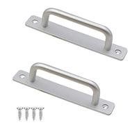 2 Piezas Tirador de Puerta, Tirador de Puerta Corredera, Tirador de Puerta de Armario de Aleación de Aluminio, Tirador de Muebles con Tornillos,Decoración del Hogar para Puerta de Armario,Plateado