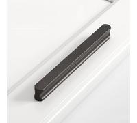 2 piezas Tiradores Aleación de aluminio Manijas de armario mango de muebles Manillas de cajón picaportes de cocina Asas gabinete pomo puerta dormitorio (Paso agujeros 96mm,Gris oscuro)