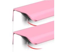 2 Piezas Tiradores Armario Colorido Habitación infantil Oculto Manijas Invisible Manillas Cajón Aluminio,Perilla Tocador,Asas gabinete mango Cocina,picaportes Dormitorio (Rosa,120mm)