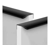 2 Piezas Tiradores Armario Oculto,Manijas Invisible,Manillas Cajón,Perilla Tocador,Asas de gabinete Esquinas redondeadas,mango de Cocina,picaportes Dormitorio,Manija barral (Negro,Longitud 1200mm)