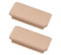 2 Piezas Tiradores de Armario de Cocina de Madera Manijas de Cajón de Tocador de Dormitorio de Madera Maciza Tiradores para Puertas de Armarios de Muebles, con Tornillos (Hole distance 32mm)
