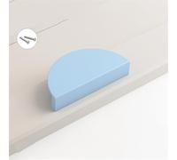 2 Piezas Tiradores de Habitación infantil semicircular,Mango de Armario Media Luna Manijas en Cocinas colores,Perillas de Cajones Aluminio,Pomos Puerta,Gabinete,Cocina,Baño (100mm,Azul)