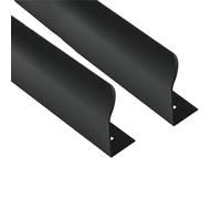 2 Piezas Tiradores de Muebles Picaportes Ocultos Gabinete,Cocina,Baño Mango de Armario Manijas en Cocinas,Perillas de Cajones Aluminio,Pomos de Puerta de Cajón (200mm,negro)