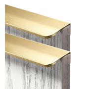 2 Piezas Tiradores de Muebles Picaportes Ocultos Gabinete,Cocina,Baño Mango de Armario Manijas en Cocinas,Perillas de Cajones Aluminio,Pomos de Puerta de Cajón (150mm,Oro cepillado)