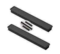 2 piezas Tiradores empotrados deslizantes Asa abatible Manijas ocultos Aleación aluminio mango invisible Manillas cajón picaportes cocina Armario Perilla Gabinete Multicolor (165mm,negro)