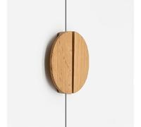 2 piezas Tiradores habitación infantil Media luna Manijas armario Manillas cajón Madera maciza picaportes cocina mango Media caña Asas gabinete pomo dormitorio (Roble)