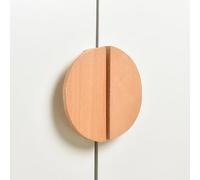 2 piezas Tiradores habitación infantil Media luna Manijas armario Manillas cajón Madera maciza picaportes cocina mango Media caña Asas gabinete pomo dormitorio (Haya)