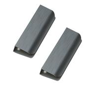 2 Piezas Tiradores Ocultos Para Armarios,Manijas de Aluminio,Tiradores de Puerta de Cajón,Tiradores de Muebles,Manijas Moderno se puede utilizar en Cocinas,Cajones,Armarios (300mm,Gris cepillado)