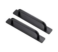 2 Piezas Tiradores Puertas Correderas Manija Puerta Exterior de Aleación de aluminio Negra con Tornillos, para Cocina Gabinete Baño Armario Dormitorio (length 243mm,B)