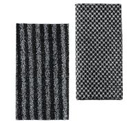 2 Piezas Toalla de Baño Espalda Larga, Fibra de Carbono Negra | Diseño de Tira Ancha, Uso Corporal en Ducha, Masaje Delicado, Formato Práctico para Retirar Residuos