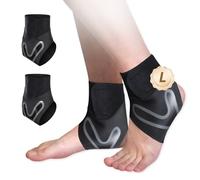 2 Piezas Tobillera para Esguince, Tobilleras Deportiva Ajustable, Tobillera Estabilizadora para Hombre y Mujer, Antideslizante Férula Soporte Tobillo para Soporte y Compresión, L