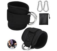 2 Piezas Tobilleras Poleas Gym, Tobillera para Polea con Acolchado, Ajustable Correas Tobillos, Tobillera Deportiva Gym para Cable De Maquinas Fitness, Accesorios para Gym
