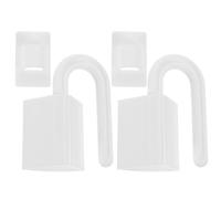2 Piezas Tope de Puerta de Seguridad para Bebés, Clip Blanco Pp Pe | Antipinzamiento, Sujeta Puertas Cierre Estable, Diseño Simple para Hogar y Guardería