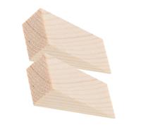 2 Piezas Tope de Puerta Protector de Pared de Madera | Sujeta Puerta Antideslizante, Bloqueador de Puertas sin Perforaciones, Estilo Rústico para Hogar y Oficina