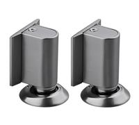 2 Piezas Tope Puerta Magnético, Límite para Puertas Sin Perforación con Iman Ajustable, Aleación de Zinc, con Pegatina Autoadhesiva y Tornillos, Ideal para Hogar y Oficina