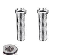 2 Piezas Tornillo de Colador de Fregadero,Fregadero Cesta Tornillos Inoxidable,Tapón para Fregadero,Desague Lavabo Tornillo Cesta Fregadero para Filtro Desagüe Tapones en Rosca Cocina (50mm Plata)