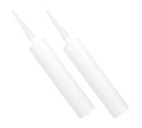 2 Piezas Tubo de Sellador Portátil PVC Blanco 300ml, Recargable | Juntas de Azulejos y Zócalos, Boquilla Incluida, Uso en Cocina y Obra