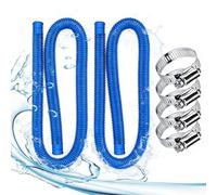 2 Piezas Tubo Piscina 32mm,149,9cm Manguera Piscina 32mm con 4 Clips Seguridad,para Bomba Filtro Piscinas Elevadas,Spa(Azul)