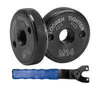 2 Piezas Tuerca de Sujeción Rápida M14 Tuerca de Liberacióm sin llaves con Llave de Amoladora Angular Ajustable para Amoladora Angular Aeg, Black&Decker, Dewalt, Fles, Hitachi, Metabo, Makita Etc