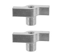 2 Piezas Tuerca en T M8 de Apriete Manual para Luces de Escenario | Aleación de Aluminio Fundido, Orificio Pasante, Plata, para Montaje de Equipos y Aparejos de Estructuras