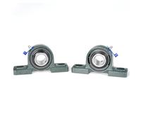 2 piezas UCP201 UCP202 UCP203 UCP204 UCP205 UCP206 UCP207 Cojinete de bloque de almohada con orificio de 12/15/17/20/25/30 mm Base de perno for husillo(UCP203 17mm)