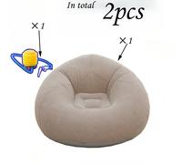 2 piezas una bomba de aire manual y un sofá inflable extra grande, material de PVC , portátil y plegable, adecuado para , muy adecuado para 100 , y camping al , regalos de vacaciones