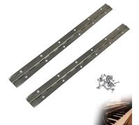 2 piezas unidades de banda para piano,Bisagra continua de acero inoxidable para piano,bisagra de barra,con 24 tornillos,para pianos,puertas de armario,robustas