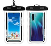 2 Piezas Unidades Funda Impermeable Móvil, IPX8 Funda Movil Agua, Bolsa Acuatica Movil para iPhone 15 14 13 12 Pro MAX, Samsung Galaxy S23 S22 Ultra, Huawei, Xiaomi, hasta 7,2'' (Negro)
