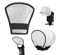 2 Piezas Universal Difusor Flash, 2 en 1 Difusor de Luz con Banda de Goma, Difusor Flash Reflector Pequeño, Portátil Reflector de Flash, Flexible, con la mayoría de Las lámparas Flash Disponibles