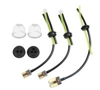 2 Piezas Universal Filtro Tubo Gasolina 3 Orificios Kit, Junta de Manguera de Combustible para Desbrozadora, Cortacésped y Herramientas de Jardín, Incluye Bomba de Cebado y Mangueras