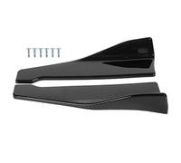 2 Piezas Universal Side Skirt Rocker Splitters Labios Rocker Panel Faldas Laterales Extensión Winglet Wing Fibra de Carbono Estilo 18.9in Car Body Kit