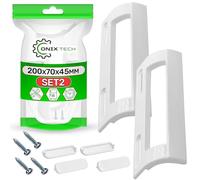 2 Piezas Universal Tirador Puerta Frigorifico Congelador Montaje 105-160 mm | Kit Incluye 2 Tapones y 2 Tornillos - Garantía de 5 Años - ONIX TECH
