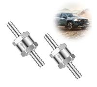 2 Piezas Válvula de Retención Combustible 8mm, Válvula Antirretorno de Aluminio para Gasóleo Gasolina Aceite Agua