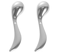 2 Piezas Varilla de Masaje para Ojos de Aleación de Zinc, Plata | Aplicador Compacto para Crema Ocular, Fácil de Llevar en Bolso o Bolsillo, para Mujeres y Chicas