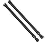 2 piezas Varillas de tensión pequeñas de 12 a 20 pulgadas, varilla de cortina de tensión pequeña sin taladro, varilla de resorte corta varillas de tensión negra varilla de cortina de resorte ajustabl