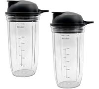 2 Piezas Vaso de Repuesto de 24 oz Con 2 tapas para Nutribullet Blender Combo NBF500DG NBF450DG, 1200W y 1000W, Nutribullet Accesorios para Nutribullet Batidora Eléctrica Multifunción Profesional