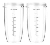 2 Piezas Vaso de Repuesto de 950ml para Nutribullet Pro 900 Watt/Nutribullet Original 600 W Batidora, Tazas Exprimidor de Repuesto Accesorios para Nutribullet batidora multifuncional