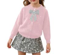 2 Piezas Vestido tutú con Sudadera Vestido de suéter para niñas de Princesas Sudadera para niños con Falda de Tul Brillante niñas pequeñas Top con Mangas largas y Falda de Tul