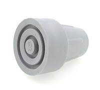 2 Piezas - Virolas de Goma - Varios Tamaños Disponibles - Para Muletas Bastones Andadores Marcos Para Caminar (18mm, Gris)
