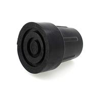 2 Piezas - Virolas de Goma - Varios Tamaños Disponibles - Para Muletas Bastones Andadores Marcos Para Caminar (25mm, Negro)