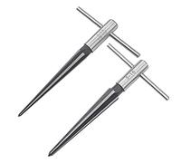 2 piezas Yootones 1/20.3 cm-1/5.1 cm 3-13 mm y 5mm-16mm, escariador de mano, mango en T, herramienta de corte cónico de 6 chaflán estriado, compatible con guitarra, carpintero, luthier