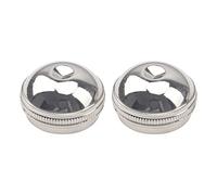 2 piezas Yootones cabeza de flauta corona cabeza cabeza cabeza tapón de rosca compatible con flauta reparación piezas instrumento accesorio (plata)