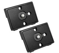 2 Piezas Zapata Liberación Rápida Trípode Compatible Manfrotto 200PL-14 | Placa Montaje para Trípode con Tornillo 1/4, Aleación Aluminio, Compatible con Cámaras DSLR