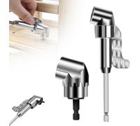 2 piezas105 °Adaptador Atornillador Flexible Taladro ángulo Portapuntas Angular Multifunción Portapuntas Magnético de 1/4 de Pulgada ZóCalo ExtensióN para Herramientas Taladro Eléctrico(corto + largo)