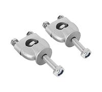 2 Pieze 7/8 Pulgadas Abrazaderas de Montaje para Manillar,Abrazaderas Universales de Plata para Motocicleta